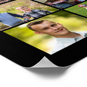 卒業後23写真カラーのコラージュパーソナライズされた ポスター (角)