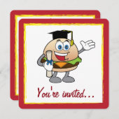 卒業後,チーズバーガーと調理師アウト 招待状 (正面/裏面)