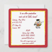 卒業後,チーズバーガーと調理師アウト 招待状 (裏面)