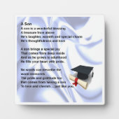 卒業息子の詩の額 フォトプラーク (正面)