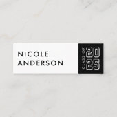 卒業情報のク連絡ラスクラス スキニー名刺 (正面)