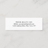 卒業情報のク連絡ラスクラス スキニー名刺 (裏面)