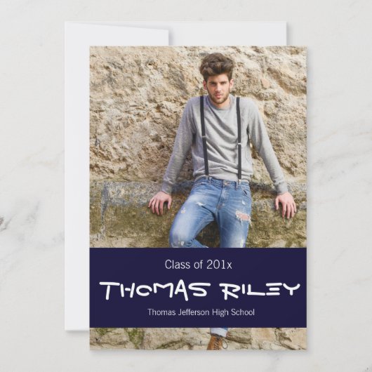 卒業愛 招待状 (正面)