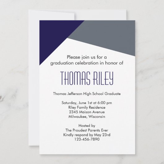 卒業愛 招待状 (裏面)