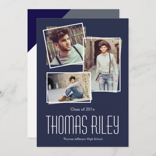 卒業愛 招待状 (正面/裏面)