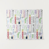 卒業感動的ことわざ写真の背景 タペストリー (正面(横))