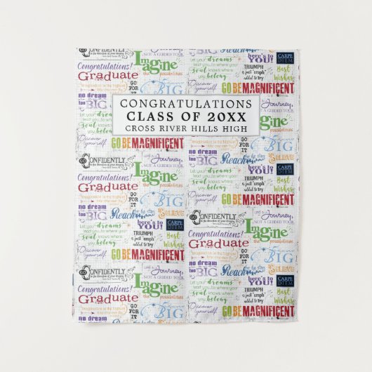 卒業感動的ことわざ写真の背景 タペストリー (正面)