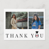 卒業感謝してい写真文字パーソナライズされた ポストカード (正面)