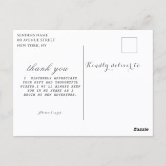 卒業感謝してい葉書 ポストカード