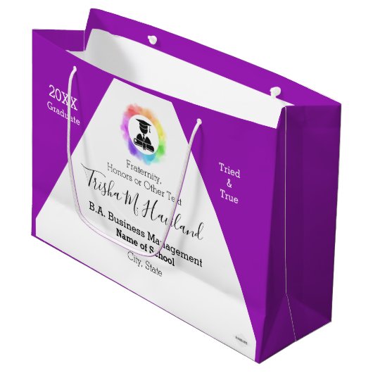 卒業抱き枕ウォーターカラールックHAMbyWG ラージペーパーバッグ (正面アングル)