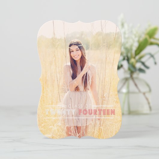 卒業招モダン待 招待状 (スタンド正面)