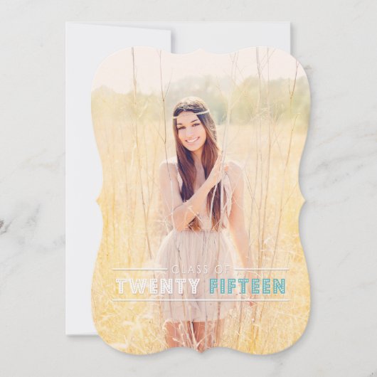 卒業招モダン待 招待状 (正面)