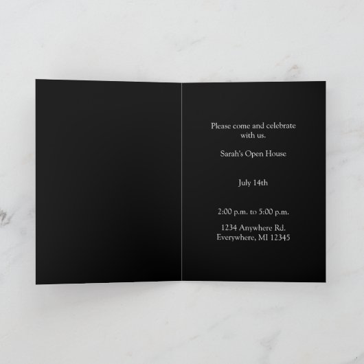 卒業招待状の区分 招待状 (内部)