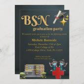 卒業招待状を発行する 招待状 (正面/裏面)