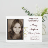 卒業招待状カード 招待状 (スタンド正面)