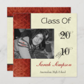 卒業招待状カード 招待状 (正面/裏面)