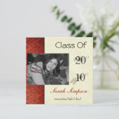 卒業招待状カード 招待状 (スタンド正面)