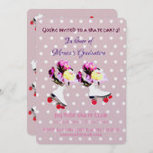 卒業招待状スケートパーティー 招待状 (正面/裏面)