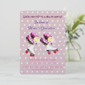 卒業招待状スケートパーティー 招待状 (スタンド正面)