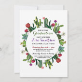 卒業招待状パーティーフィエスタカクタス招待状 招待状 (正面)