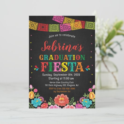 卒業招待状フィエスタメキシコテーマ 招待状 (スタンド正面)