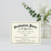 卒業招待状卒業証書スタイル インビテーションポストカード (スタンド正面)