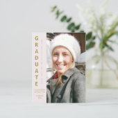 卒業招待状大学院写真 ポストカード (スタンド正面)