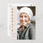 卒業招待状大学院写真 ポストカード (正面/裏面)