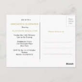 卒業招待状大学院写真 ポストカード (裏面)