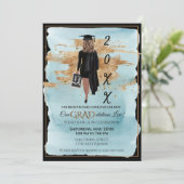 卒業招待状色白 招待状 (スタンド正面)