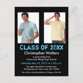 卒業招待状追加2イメージ黒青 招待状