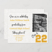 卒業招待状 – はがき（封筒なし） ポストカード (正面/裏面)