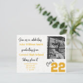 卒業招待状 – はがき（封筒なし） ポストカード (スタンド正面)