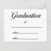 卒業招待状 インビテーションポストカード (裏面)