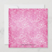 卒業招待状(フォトピンクペイズリー) 招待状 (裏面)