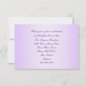 卒業招待状(ヴィンテージ薄紫ダマスク) 招待状 (裏面)