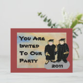 卒業招待状-兄弟/姉妹または夫婦 招待状 (スタンド正面)