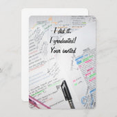 卒業招待状 – 再生紙 招待状 (正面/裏面)