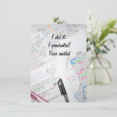 卒業招待状 – 再生紙 招待状 (スタンド正面)