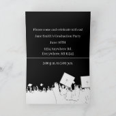 卒業招待状 – 変更の背景/フォント色 招待状 (内部)