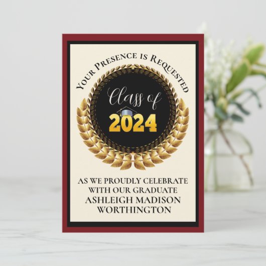 卒業招待状 招待状 (スタンド正面)