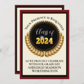 卒業招待状 招待状 (正面/裏面)