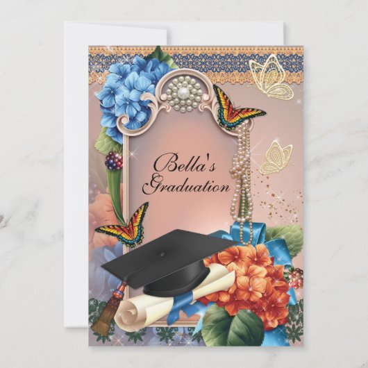 卒業招待状 招待状 (裏面)