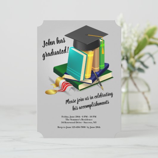 卒業招待状 招待状 (スタンド正面)