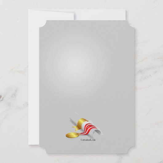 卒業招待状 招待状 (裏面)