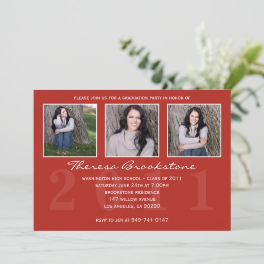 卒業招待状 招待状 (スタンド正面)