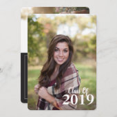 卒業招待状 招待状 (正面/裏面)