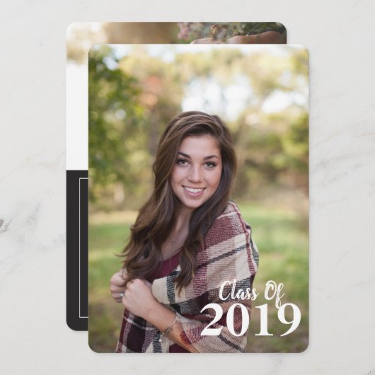 卒業招待状 招待状 (正面/裏面)