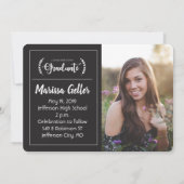 卒業招待状 招待状 (裏面)