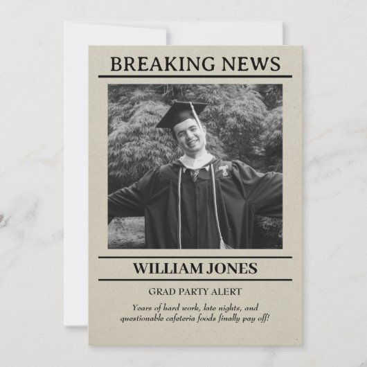 卒業招待状 招待状 (正面)